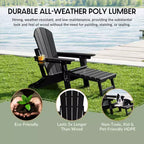 WestinTrends Malibu Folding Adjustable Adirondack Chair with Retractable Ottoman and Cup Holder (Set of 2), Red