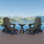 WestinTrends Malibu Folding Adjustable Adirondack Chair with Retractable Ottoman and Cup Holder (Set of 2), Red