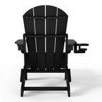 WestinTrends Malibu Folding Adjustable Adirondack Chair with Retractable Ottoman and Cup Holder (Set of 2), Red