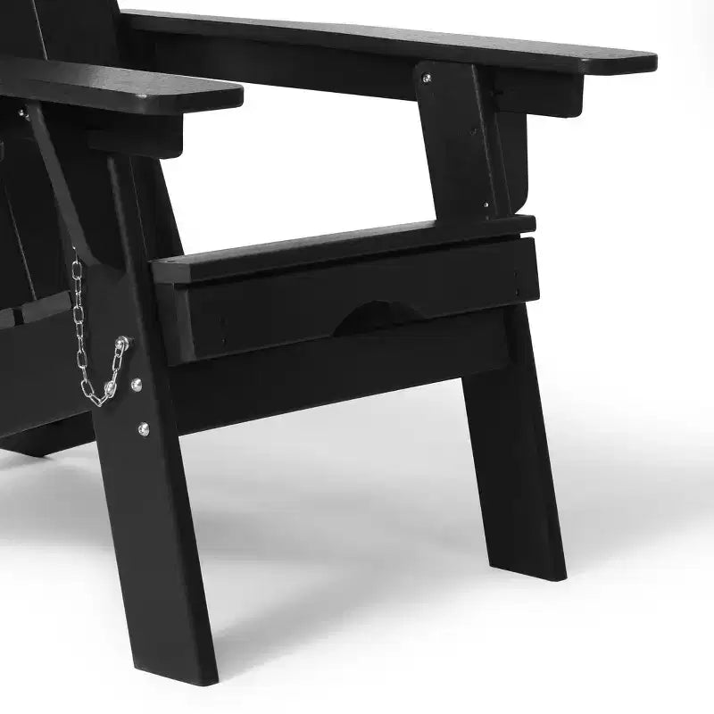 WestinTrends Sedia Adirondack Pieghevole Regolabile Malibu con Poggiapiedi Retrattile e Portabicchieri, Legno Invecchiato