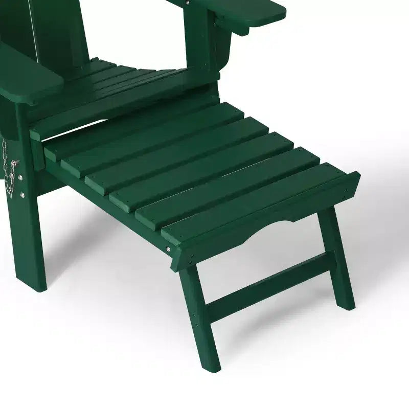WestinTrends Sedia Adirondack Pieghevole Regolabile Malibu con Poggiapiedi Retrattile e Portabicchieri, Legno Invecchiato