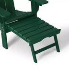 WestinTrends Sedia Adirondack Pieghevole Regolabile Malibu con Poggiapiedi Retrattile e Portabicchieri, Legno Invecchiato