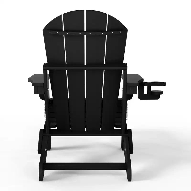 WestinTrends Sedia Adirondack Pieghevole Regolabile Malibu con Poggiapiedi Retrattile e Portabicchieri, Legno Invecchiato