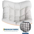 TROPOW Outdoor Papasan Rocking Chair, Oversized Patio Wicker Egg Chair with Soft Thick Cushio, Lounge Rocker, Comfy Reading Chairs for Balcony