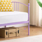 GustoWave Twin Size Metal Daybed with Trundle and Steel Slat Support, Twin Sofa Bed with Arched Headboard