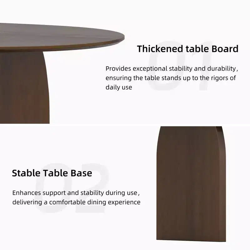 79 Farmhouse Oval Black Dining Table for 6-8 People with Round Arched Table Legs for Dining Room and Living Room