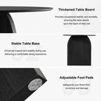 79 Farmhouse Oval Black Dining Table for 6-8 People with Round Arched Table Legs for Dining Room and Living Room
