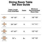 79 Farmhouse Oval Black Dining Table for 6-8 People with Round Arched Table Legs for Dining Room and Living Room