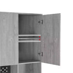 Okak 74 Freestanding Buffet Cabinet with Storage, Sideboard Cabinet Modern Pantry Cabinet with Microwave Stand & Charging Station