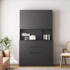 Okak 74 Freestanding Buffet Cabinet with Storage, Sideboard Cabinet Modern Pantry Cabinet with Microwave Stand & Charging Station