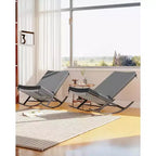 Summit Adventure Outdoor Rocking Papasan Chair  Patio & Indoor Recliner with CushionGrey