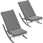 Summit Adventure Outdoor Rocking Papasan Chair  Patio & Indoor Recliner with CushionGrey