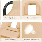 Sedia da Spiaggia Pieghevole a 5 Posizioni Summit Adventure - Cuscino Imbottito e Capacità di 150 kg, Nessun Montaggio Richiesto (Beige)