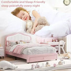 Telaio letto a piattaforma Twin XL imbottito con luci LED e cassetto contenitore - Testiera in velluto, supporto a doghe in legno, nessun box spring necessario, blu