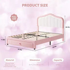 Telaio letto a piattaforma Twin XL imbottito con luci LED e cassetto contenitore - Testiera in velluto, supporto a doghe in legno, nessun box spring necessario, blu