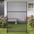 72 H47W Dovelina Black Outdoor Rattan Privacy Screen Decorative Garden Fence