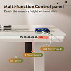 GALAXHERO Scrivania Regolabile in Altezza 48 con Cassetti, Scrivania Elettrica in Vetro Intero, Scrivania Stand Up con Installazione Rapida, Bianca
