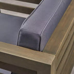 GDFStudio Cascada Sedia Club da Esterno in Legno di Acacia con Cuscino Impermeabile