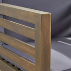 GDFStudio Cascada Sedia Club da Esterno in Legno di Acacia con Cuscino Impermeabile