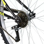 Hykolity Mountain Bike 26/27,5 Pollici, Uomo Donna, Sospensione Completa in Acciaio, 18 Velocità, Sella Regolabile, Freni V-Brake, Cerchi in Lega