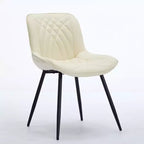 Zeus & Ruta Mid-Century Modern Dining Chairs Set of 2 with Faux Leather Upholstered, Comfortable for Kitchen & Dining Room