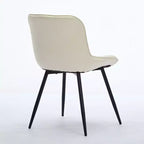 Zeus & Ruta Mid-Century Modern Dining Chairs Set of 2 with Faux Leather Upholstered, Comfortable for Kitchen & Dining Room