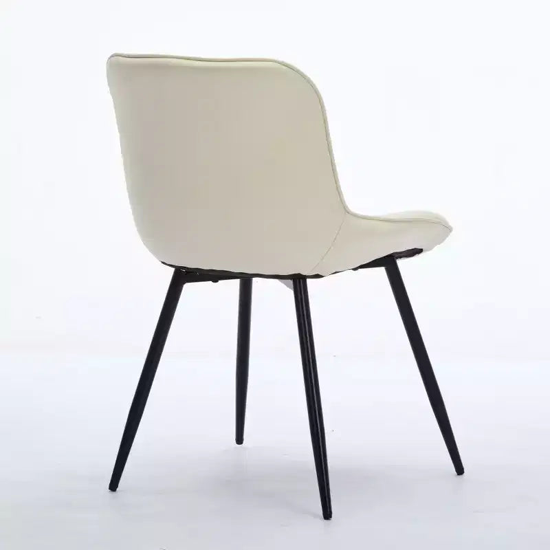 Zeus & Ruta Mid-Century Modern Dining Chairs Set of 2 with Faux Leather Upholstered, Comfortable for Kitchen & Dining Room