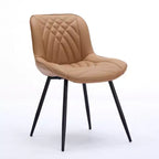 Zeus & Ruta Mid-Century Modern Dining Chairs Set of 2 with Faux Leather Upholstered, Comfortable for Kitchen & Dining Room