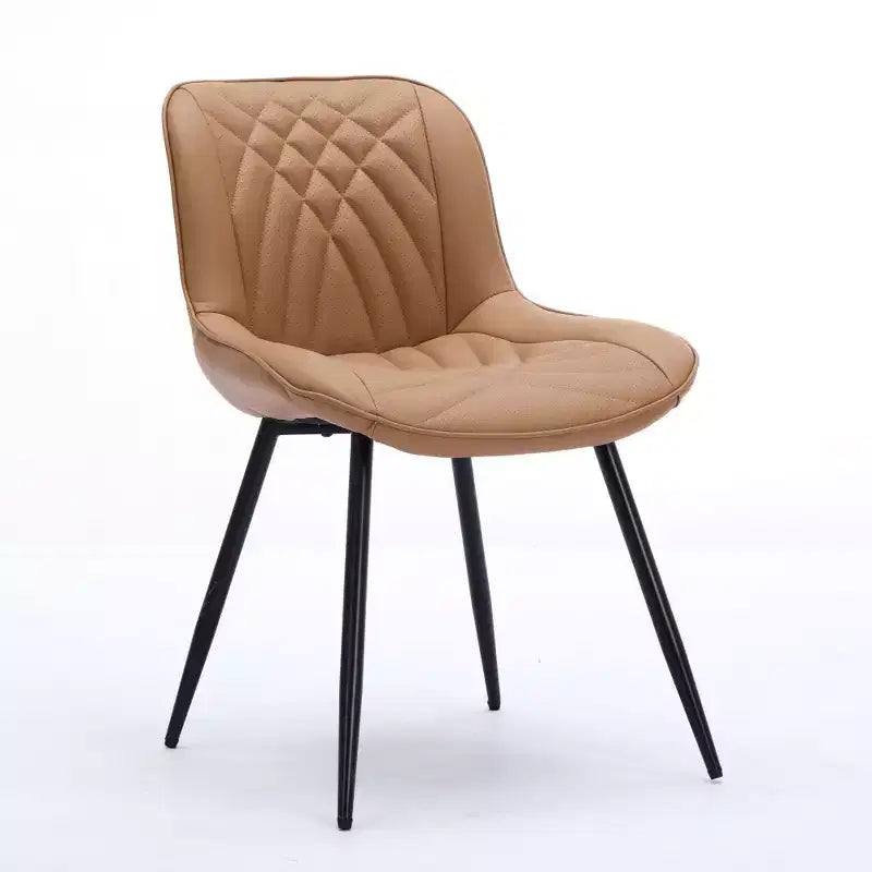 Zeus & Ruta Mid-Century Modern Dining Chairs Set of 2 with Faux Leather Upholstered, Comfortable for Kitchen & Dining Room