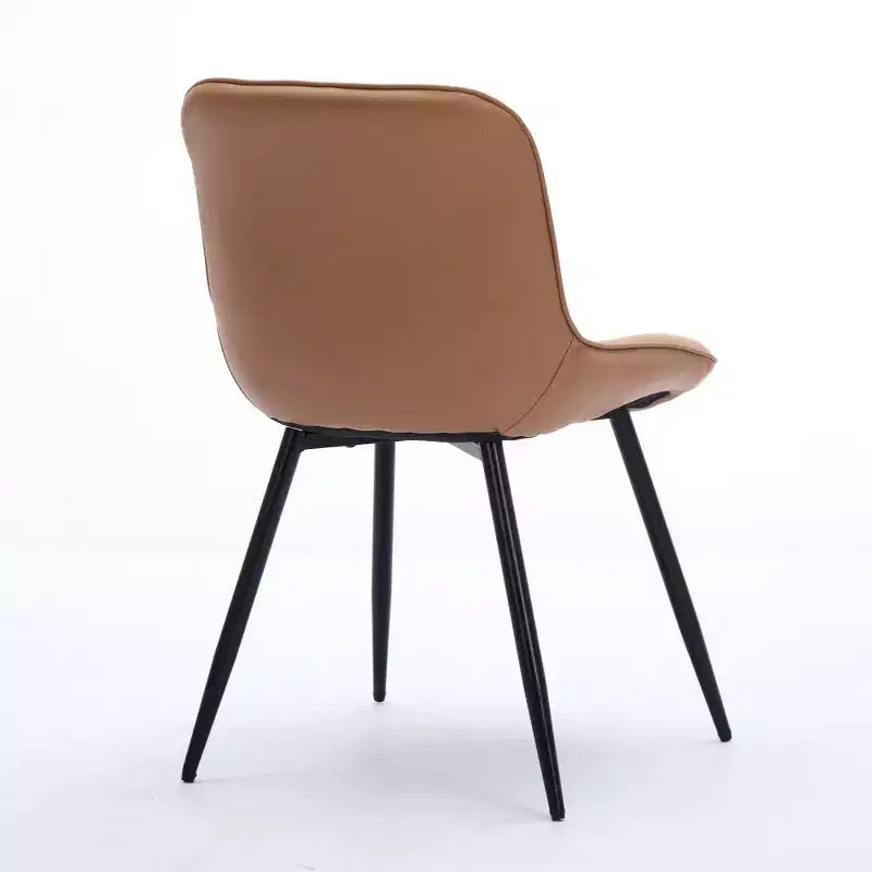 Zeus & Ruta Mid-Century Modern Dining Chairs Set of 2 with Faux Leather Upholstered, Comfortable for Kitchen & Dining Room