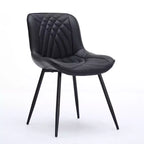 Zeus & Ruta Mid-Century Modern Dining Chairs Set of 2 with Faux Leather Upholstered, Comfortable for Kitchen & Dining Room