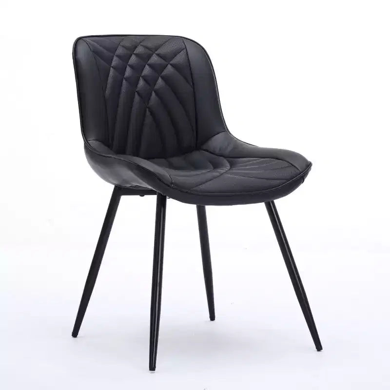 Zeus & Ruta Mid-Century Modern Dining Chairs Set of 2 with Faux Leather Upholstered, Comfortable for Kitchen & Dining Room