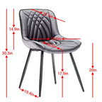 Zeus & Ruta Mid-Century Modern Dining Chairs Set of 2 with Faux Leather Upholstered, Comfortable for Kitchen & Dining Room