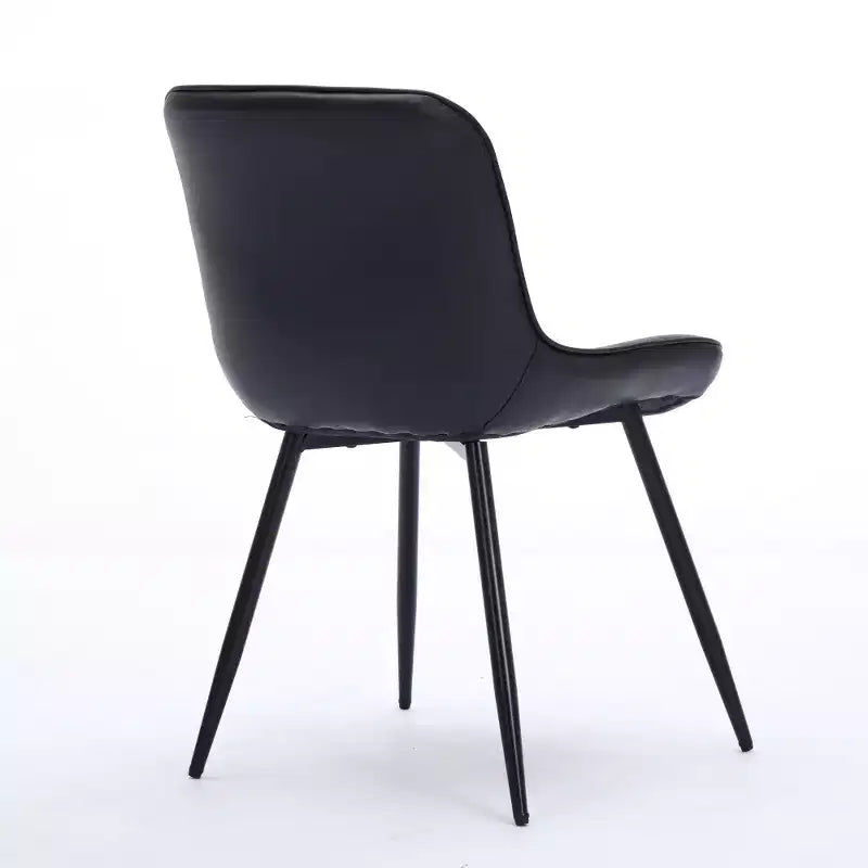 Zeus & Ruta Mid-Century Modern Dining Chairs Set of 2 with Faux Leather Upholstered, Comfortable for Kitchen & Dining Room