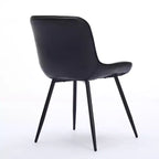 Zeus & Ruta Mid-Century Modern Dining Chairs Set of 2 with Faux Leather Upholstered, Comfortable for Kitchen & Dining Room