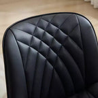 Zeus & Ruta Mid-Century Modern Dining Chairs Set of 2 with Faux Leather Upholstered, Comfortable for Kitchen & Dining Room