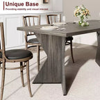 GustoWave Tavolo da pranzo da 180 cm per 6 persone, con struttura robusta e gamba a V