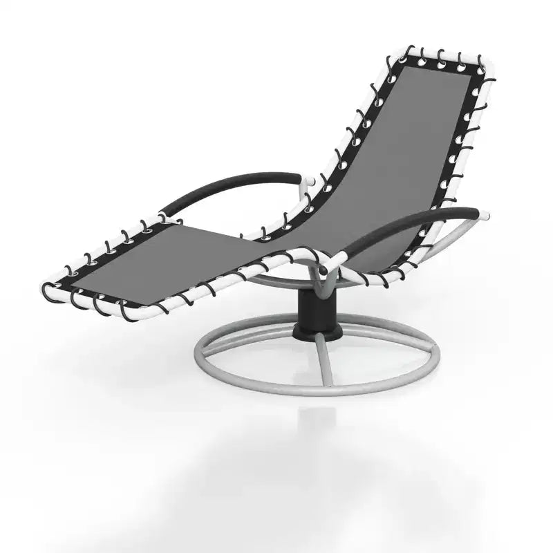 Sedia da patio girevole per esterni, sedia girevole per esterni in textilene con schienale alto, sedia a dondolo a rete girevole a 360° per giardino, prato, portico, balcone