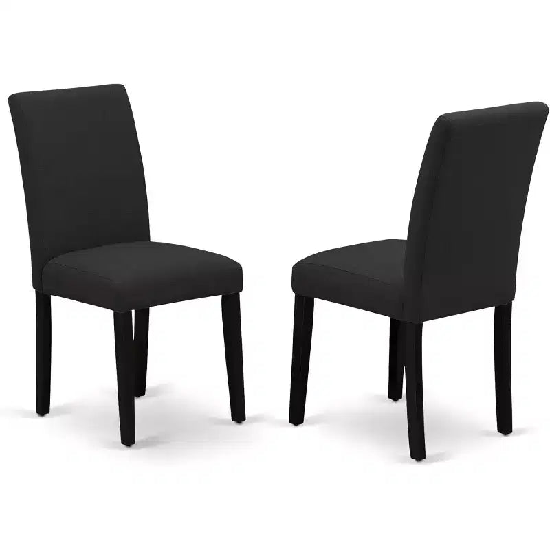 Set da tavolo da cucina HomeStock Belmont da 7 pezzi con 6 sedie da pranzo e tavolo da pranzo rettangolare - Finitura nera