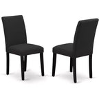 Set da tavolo da cucina HomeStock Belmont da 7 pezzi con 6 sedie da pranzo e tavolo da pranzo rettangolare - Finitura nera
