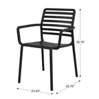 WestinTrends Playa Outdoor Stackable Polypropylene Plastic Resin Dining Armchairs (Set of 4)