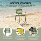 WestinTrends Playa Outdoor Stackable Polypropylene Plastic Resin Dining Armchairs (Set of 4)