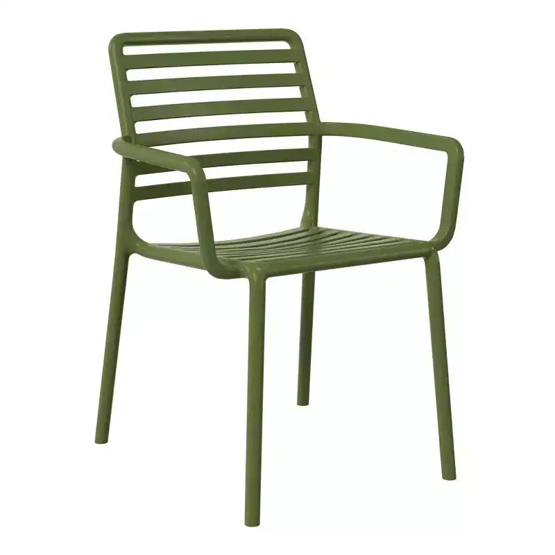 WestinTrends Playa Outdoor Stackable Polypropylene Plastic Resin Dining Armchairs (Set of 4)