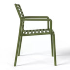 WestinTrends Playa Outdoor Stackable Polypropylene Plastic Resin Dining Armchairs (Set of 4)