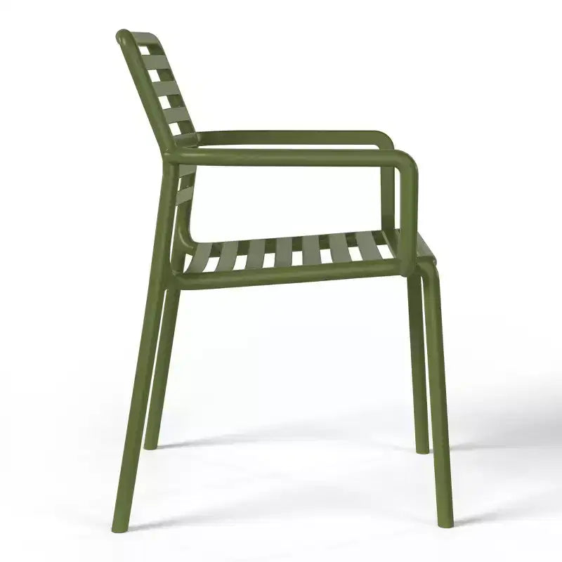 WestinTrends Playa Outdoor Stackable Polypropylene Plastic Resin Dining Armchairs (Set of 4)