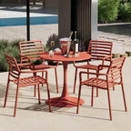 WestinTrends Playa Outdoor Stackable Polypropylene Plastic Resin Dining Armchairs (Set of 4)