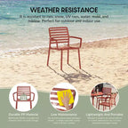 WestinTrends Playa Outdoor Stackable Polypropylene Plastic Resin Dining Armchairs (Set of 4)