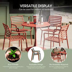 WestinTrends Playa Outdoor Stackable Polypropylene Plastic Resin Dining Armchairs (Set of 4)