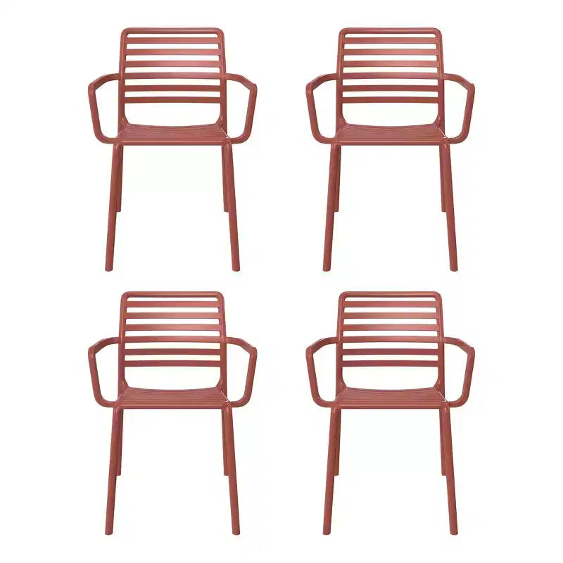WestinTrends Playa Outdoor Stackable Polypropylene Plastic Resin Dining Armchairs (Set of 4)