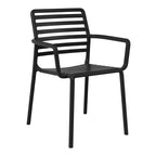 WestinTrends Playa Outdoor Stackable Polypropylene Plastic Resin Dining Armchairs (Set of 4)